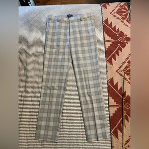 H&M Light Gray Plaid Dress Pants